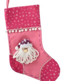 WeRChristmas Novelty^Santa Stocking, Pink/Purple, 48 Cm