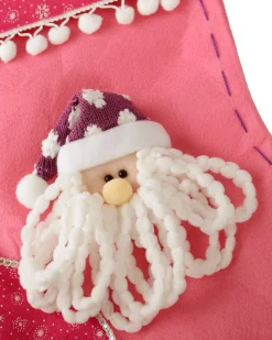 WeRChristmas Novelty^Santa Stocking, Pink/Purple, 48 Cm