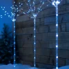 WeRChristmas Festive Star, Snowflake & Sign Lights|Pathway Lights^Set Of 4 Firework Pathway Stake Lights, 96 Cm