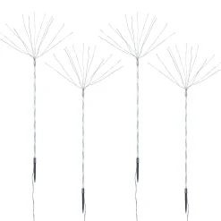 WeRChristmas Festive Star, Snowflake & Sign Lights|Pathway Lights^Set Of 4 Firework Pathway Stake Lights, 96 Cm
