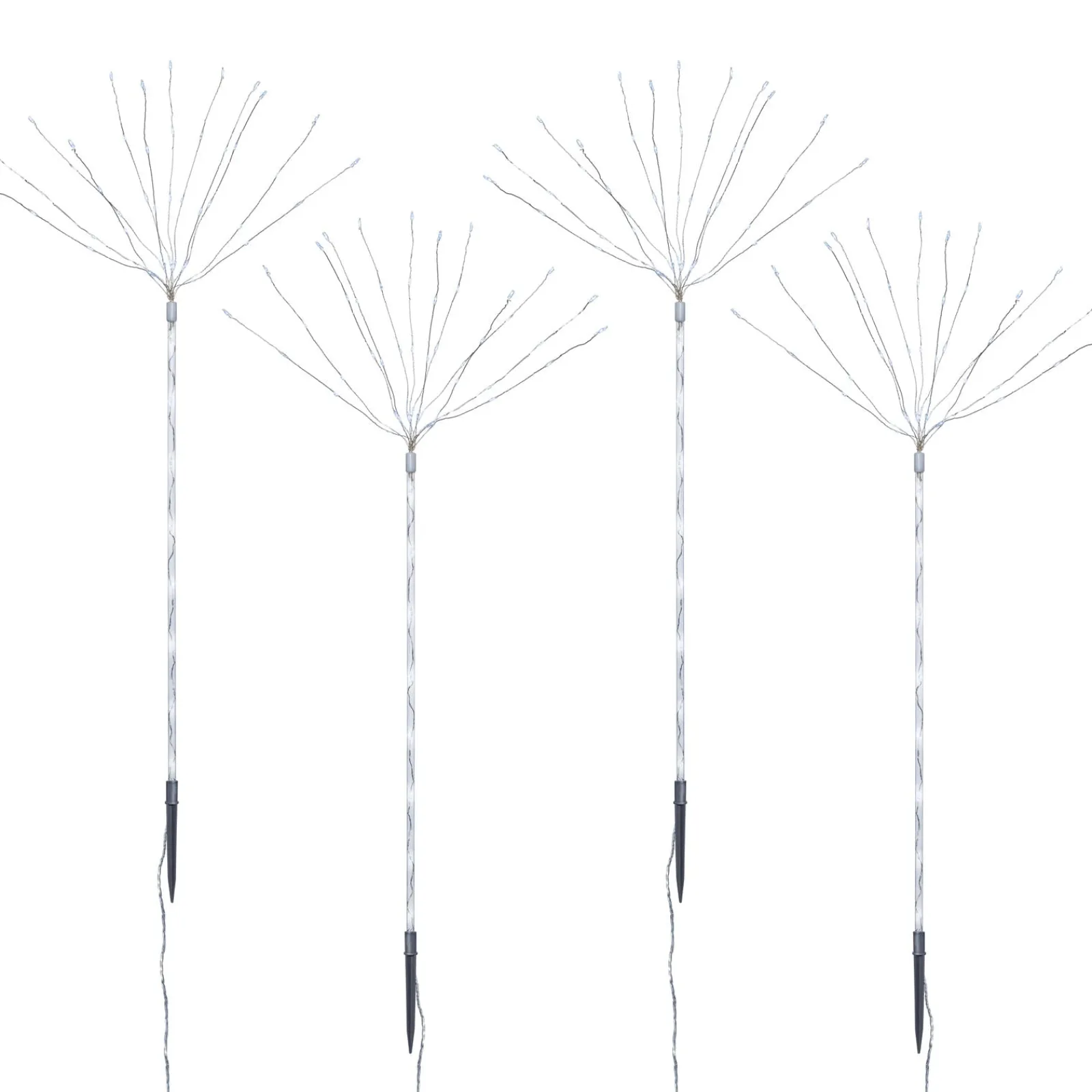 WeRChristmas Festive Star, Snowflake & Sign Lights|Pathway Lights^Set Of 4 Firework Pathway Stake Lights, 96 Cm