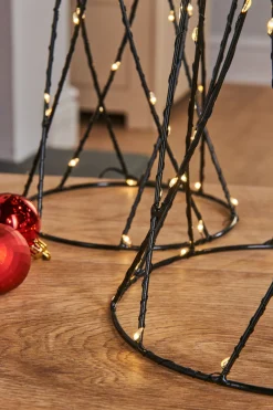 WeRChristmas Table Decorations^Set Of 2 Geometric Christmas Tree Cones, 60 Cm