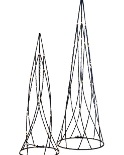 WeRChristmas Table Decorations^Set Of 2 Geometric Christmas Tree Cones, 60 Cm