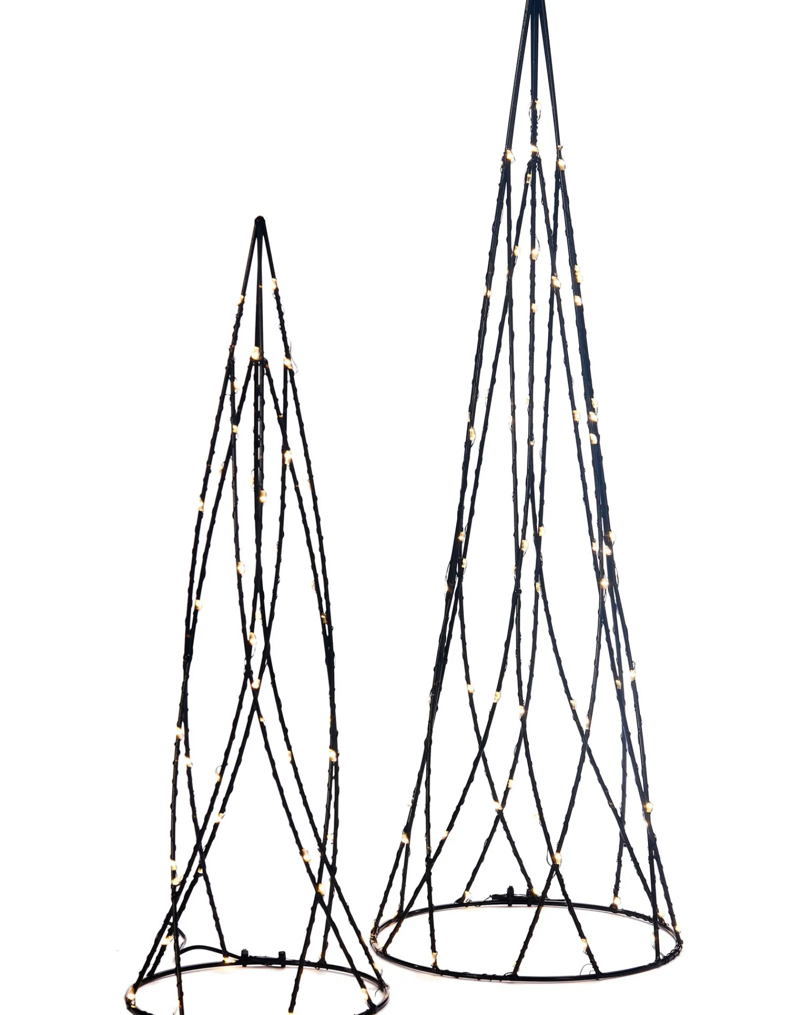 WeRChristmas Table Decorations^Set Of 2 Geometric Christmas Tree Cones, 60 Cm