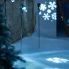 WeRChristmas Pathway Lights^Set Of 3 LED Snowflake Projector Lights, 72 Cm