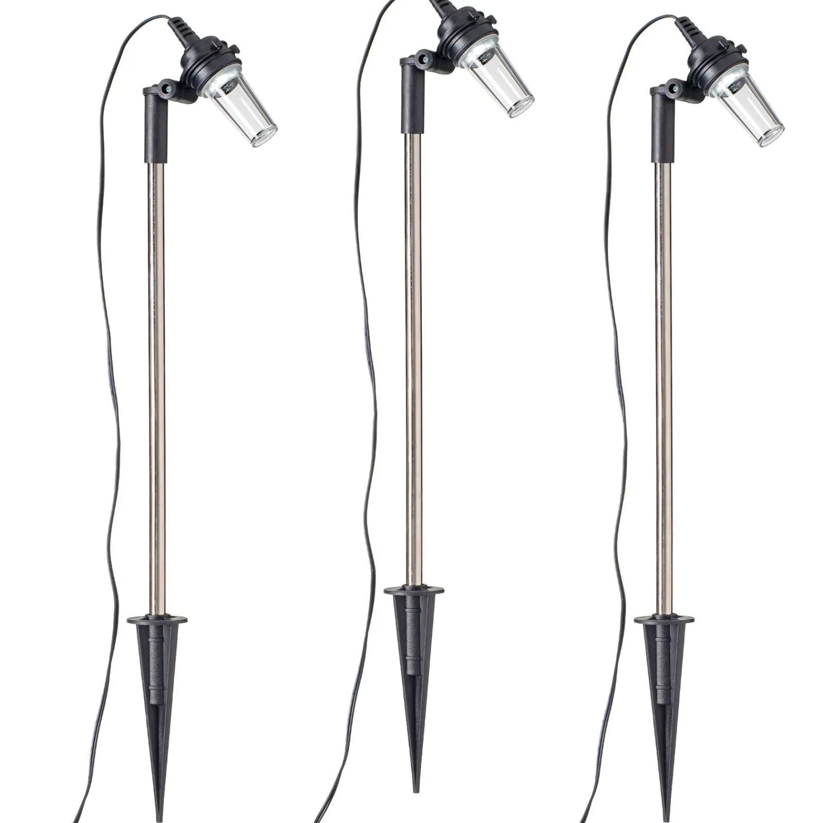 WeRChristmas Pathway Lights^Set Of 3 LED Snowflake Projector Lights, 72 Cm