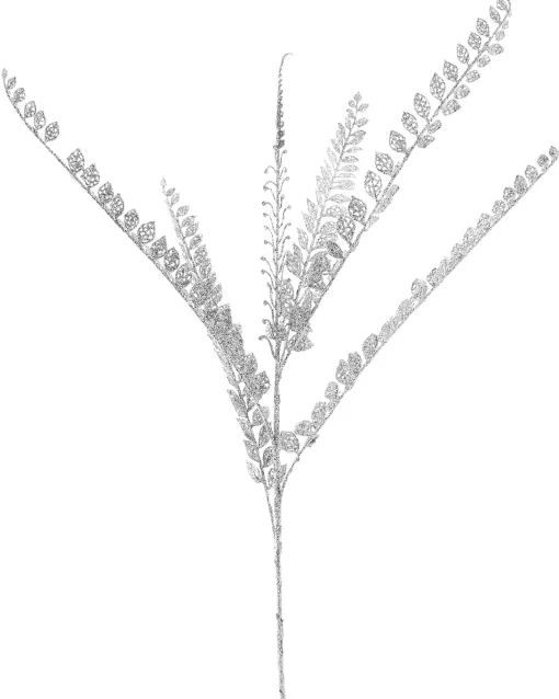 WeRChristmas Flowers & Foliage|Flowers & Foliage^Silver Leaf Christmas Tree Spray, 84 Cm