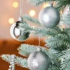 WeRChristmas Shatterproof Baubles^Silver Shatterproof Baubles, 42 Pack, 6 Cm