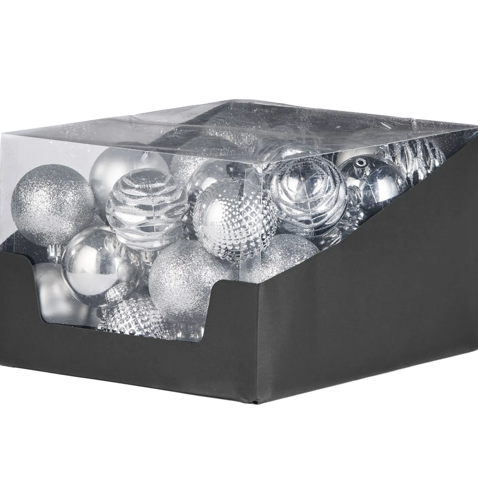 WeRChristmas Shatterproof Baubles^Silver Shatterproof Baubles, 50 Pack, 6 Cm
