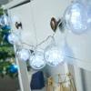 WeRChristmas Fairy Lights^Snowflake Bauble LED Light String, White, 1.8 M