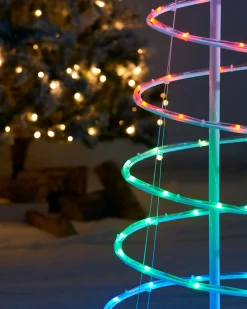 WeRChristmas Tree Silhouettes^Spiral Rope Light Christmas Tree Silhouette, 5 Ft