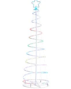 WeRChristmas Tree Silhouettes^Spiral Rope Light Christmas Tree Silhouette, 5 Ft
