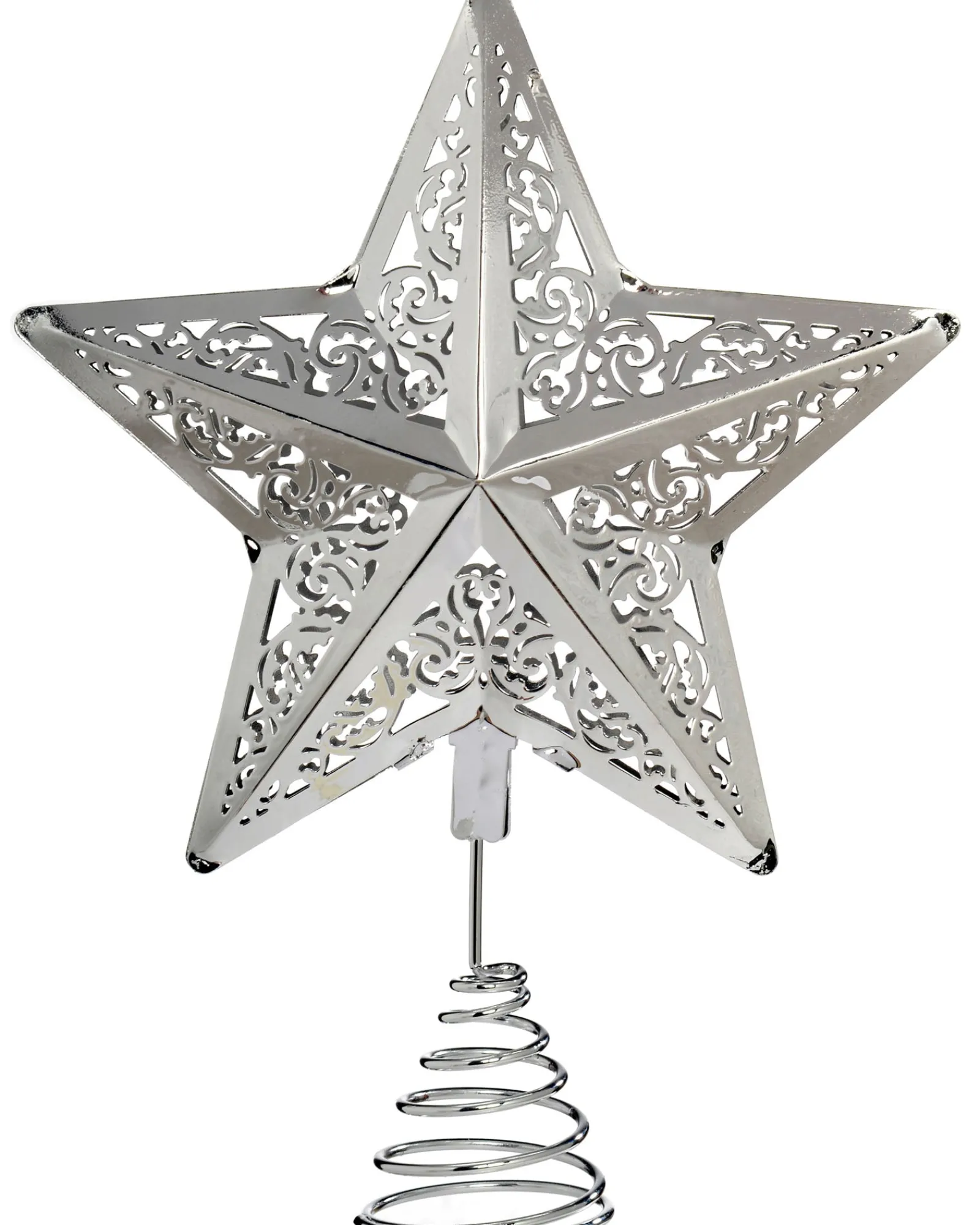 WeRChristmas Tree Toppers^Star Christmas Tree Topper, Silver, 30 Cm