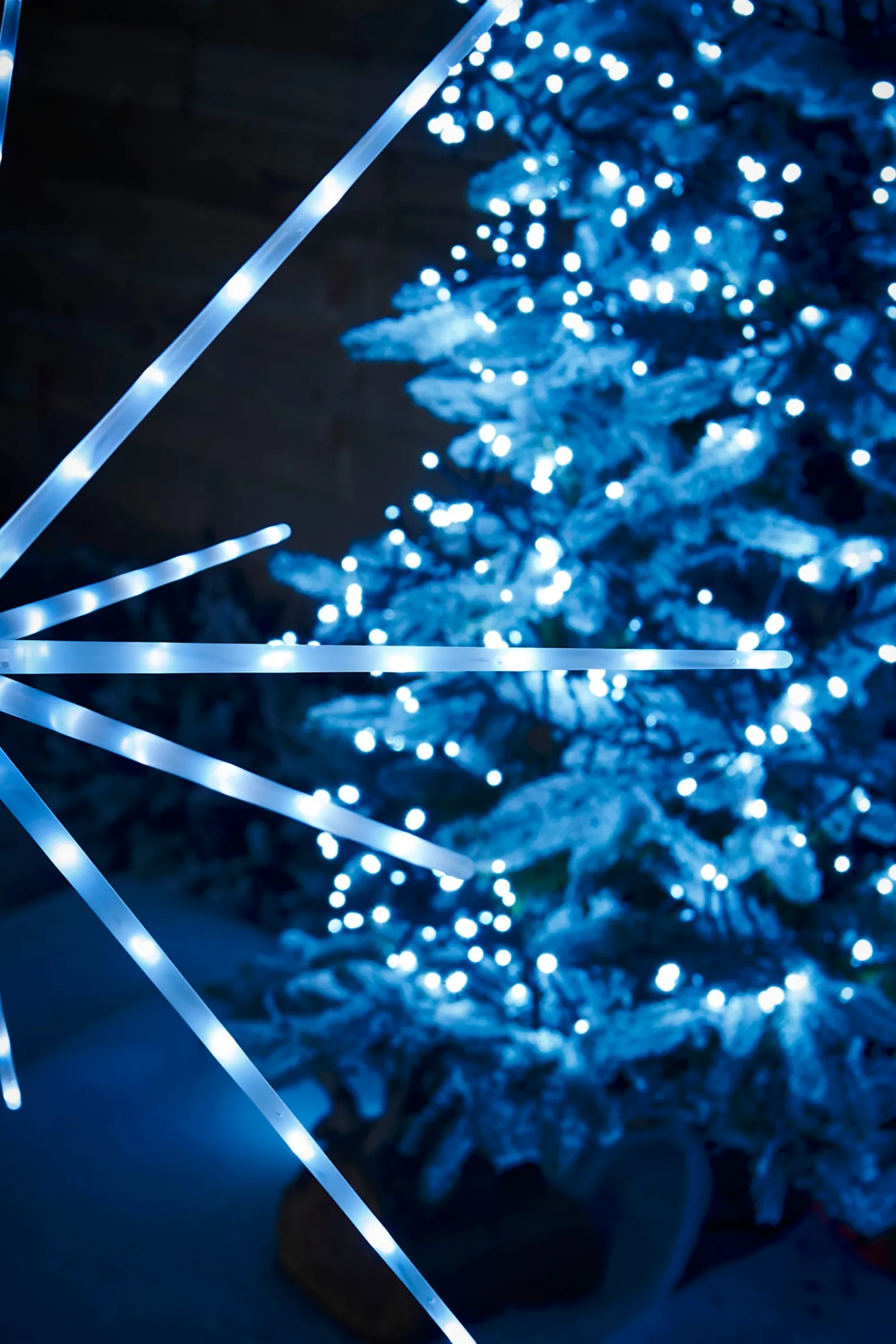 WeRChristmas Festive Star, Snowflake & Sign Lights|Pathway Lights^Starburst Pathway Stake Light, Ice White, 98 Cm