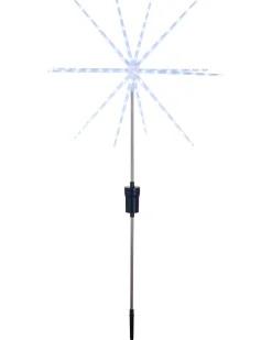 WeRChristmas Festive Star, Snowflake & Sign Lights|Pathway Lights^Starburst Pathway Stake Light, Ice White, 98 Cm