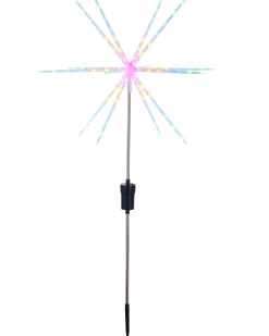 WeRChristmas Festive Star, Snowflake & Sign Lights|Pathway Lights^Starburst Pathway Stake Light, Multi-Coloured, 98 Cm
