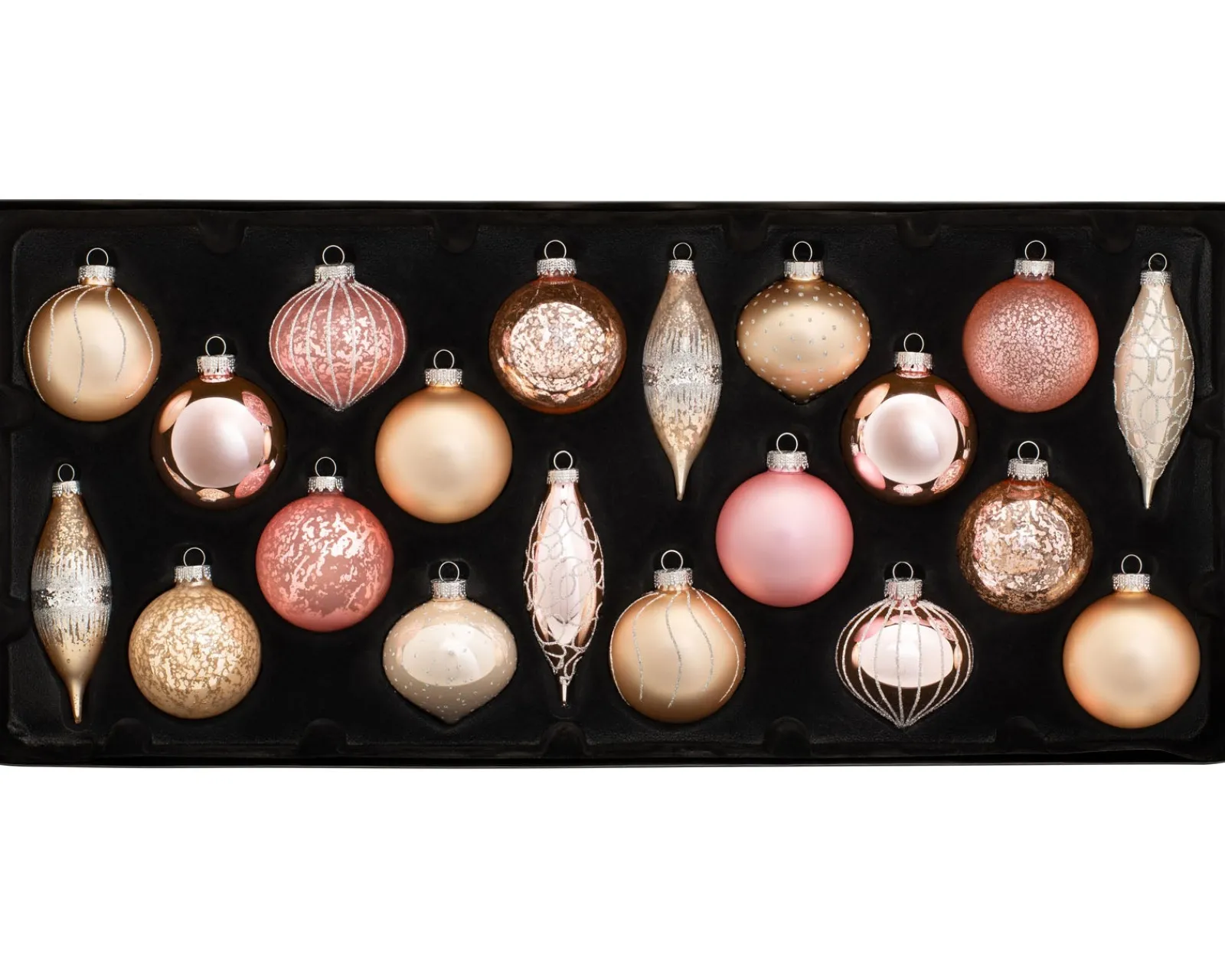 WeRChristmas Glass Baubles^Sweet Harmony Glass Baubles, 20 Pack