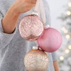 WeRChristmas Glass Baubles^Sweet Harmony Glass Baubles, 3 Pack, 10 Cm