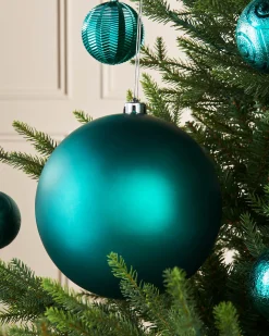 WeRChristmas Oversized Baubles|Shatterproof Baubles^Teal Large Matt Shatterproof Bauble, 20 Cm