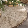 WeRChristmas Skirts & Collars^Two Tones Fur Tree Skirt, Brown, 120 Cm