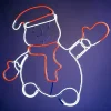 WeRChristmas Christmas Characters^Waving Snowman Neon Rope Light Silhouette, 72 Cm