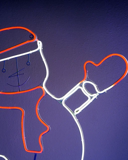 WeRChristmas Christmas Characters^Waving Snowman Neon Rope Light Silhouette, 72 Cm