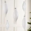 WeRChristmas Glass Baubles^White Glass Baubles, 5 Pack, 15 Cm