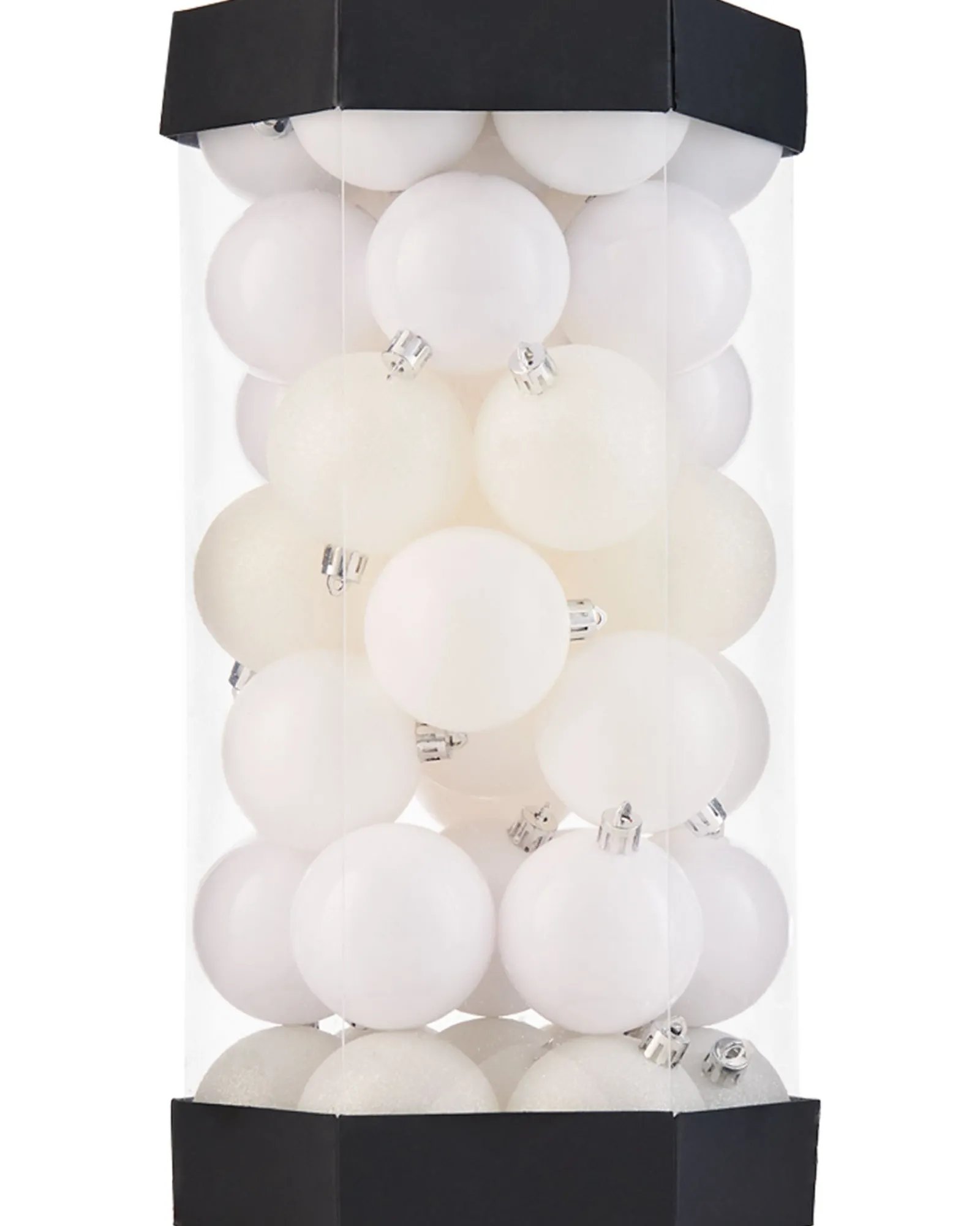 WeRChristmas Shatterproof Baubles^White Shatterproof Baubles, 42 Pack, 6 Cm