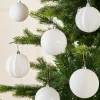 WeRChristmas Shatterproof Baubles^White Shatterproof Baubles, 16 Pack, 8 Cm
